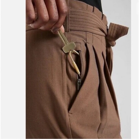 Athleta Skyline Plaid Pant II in Brown Size 2P 2 Petite - Picture 2 of 15